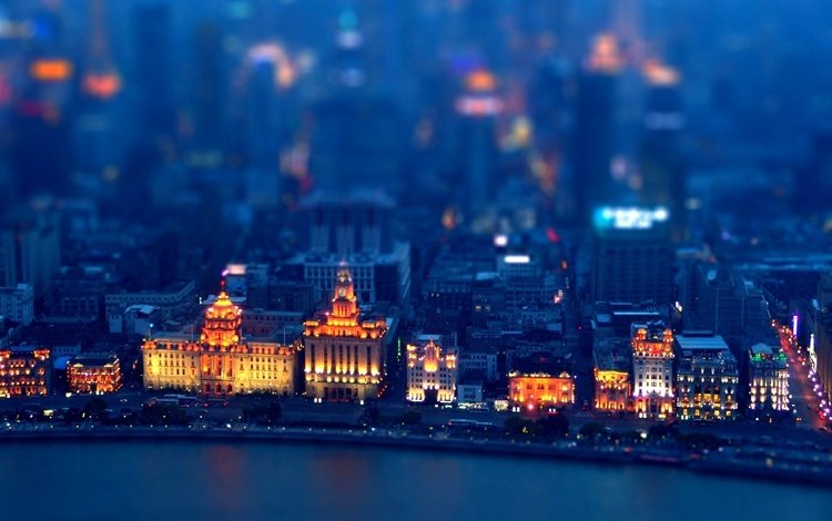 ночь, огни, город, побережье, китай, здания, night, lights, the city, coast, china, building