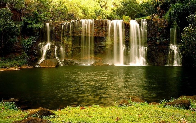 вода, природа, лес, водопад, на природе, water, nature, forest, waterfall