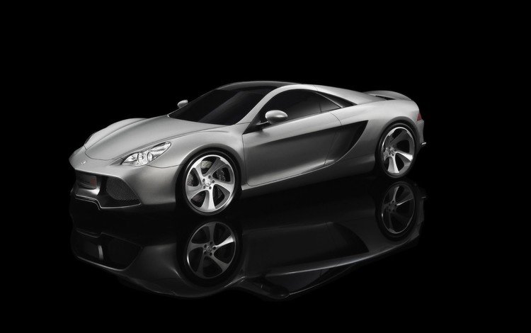 фон, черный, серебро, темный, koncept car, background, black, silver, dark