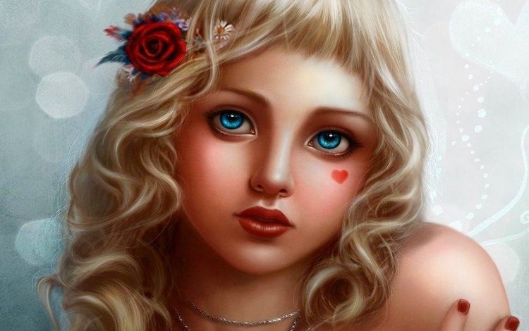 omar diaz, арт, украшения, девушка, блондинка, ребенок, голубые глаза, голубоглазая, автор omar diaz, art, decoration, girl, blonde, child, blue eyes, blue-eyed, author omar diaz