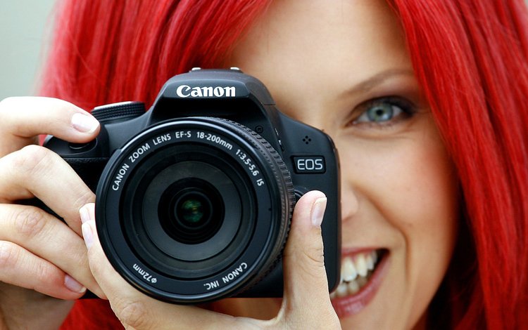 фокус камеры, девушка, фотоаппарат, объектив, красные волосы, канон, the focus of the camera, girl, the camera, lens, red hair, canon