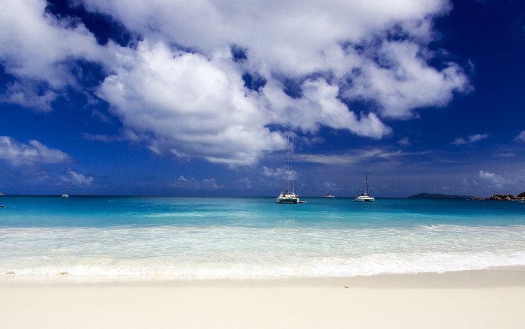 песок, пляж, яхты, тропики, sand, beach, yachts, tropics