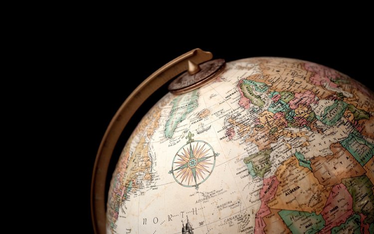 мир, шар, черный фон, глобус, страны, география, the world, ball, black background, globe, country, geography