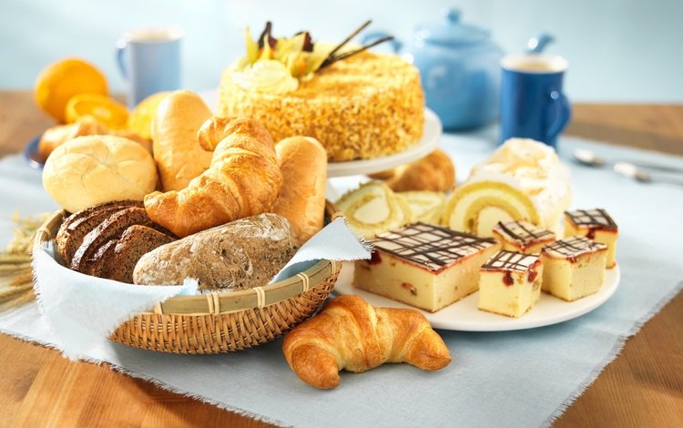 хлеб, выпечка, торт, бисквит, пирог, булочки, круассаны, bread, cakes, cake, biscuit, pie, buns, croissants