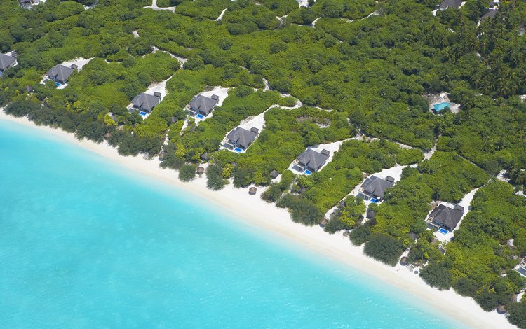 вид сверху, остров, курорт, береговая линия, мальдивы, the view from the top, island, resort, coastline, the maldives