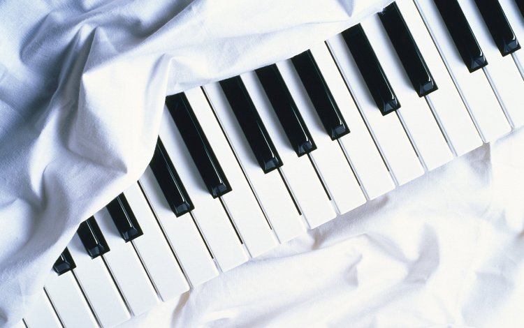 музыка, белый фон, клавиши, music, white background, keys