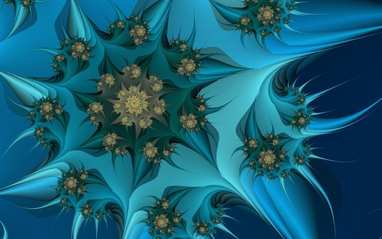 абстракция, фон, синий, цветок, цвет, голубой, фрактал, abstraction, background, blue, flower, color, fractal