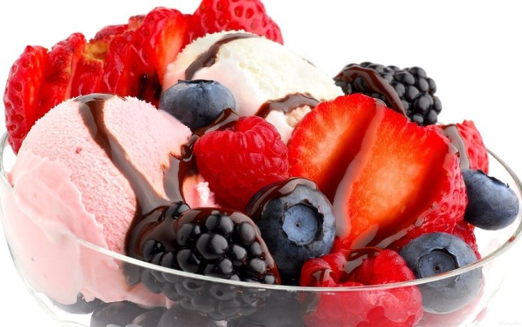 малина, мороженое, клубника, черника, шоколад, сладкое, ежевика, raspberry, ice cream, strawberry, blueberries, chocolate, sweet, blackberry