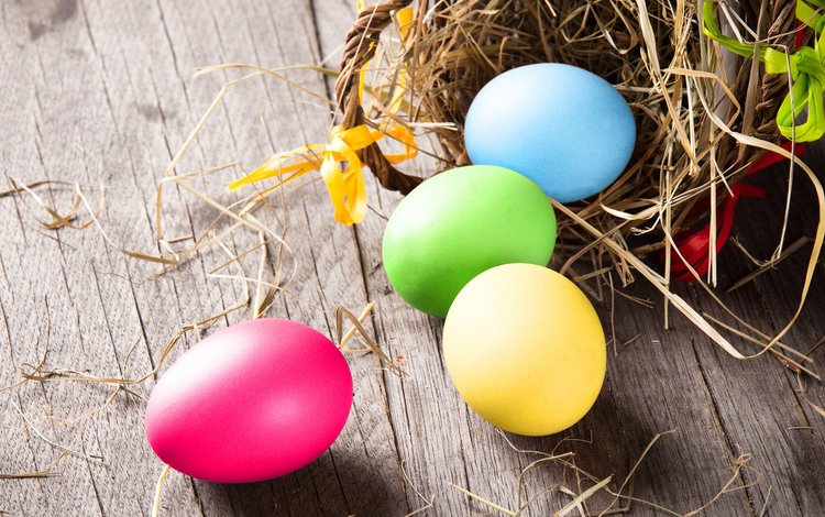 сено, весна, пасха, яйца, праздник, корзинка, hay, spring, easter, eggs, holiday, basket