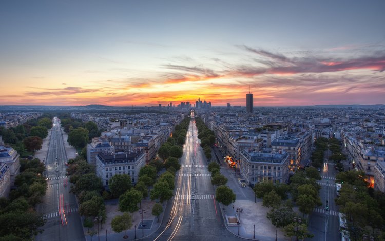 париж, франция, вид с триумфальной арки, paris, france, the view from the arc de triomphe