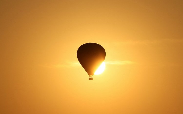 небо, солнце, природа, воздушный шар, the sky, the sun, nature, balloon