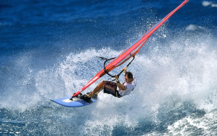 доска, волна, океан, спорт, всплеск, парус, виндсёрфинг, board, wave, the ocean, sport, splash, sail, windsurfing