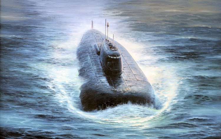 море, ракетоносец, mashiny, подводная лодка, sea, missile, submarine