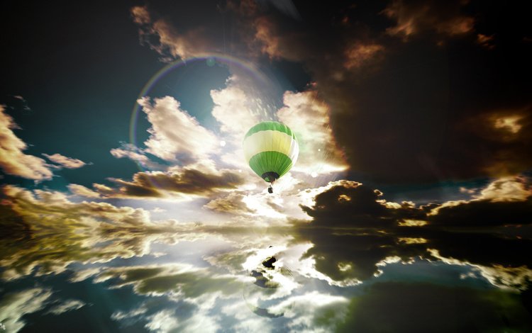 небо, облака, воздушный шар, nashi, vozdushnye, mechty, the sky, clouds, balloon
