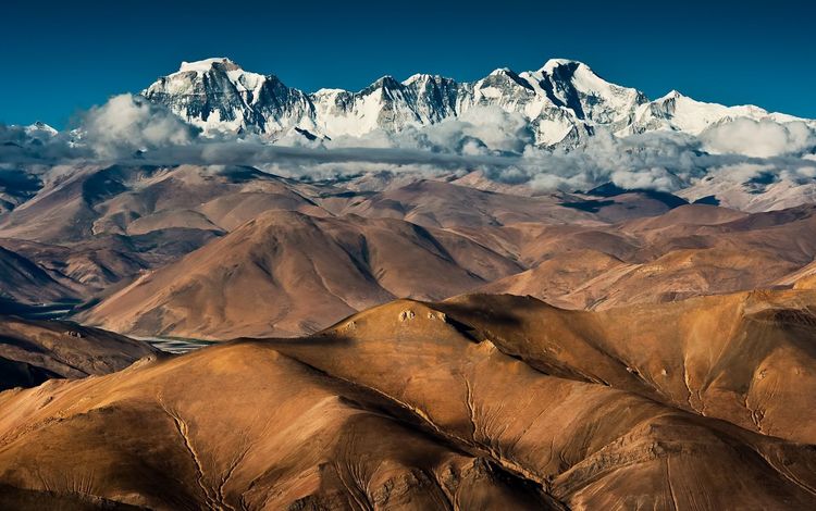 облака, горы, китай, тибет, горные вершины, clouds, mountains, china, tibet, mountain peaks