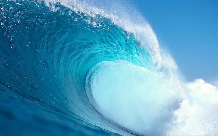 волна, мощь, пена, голубая волна, обрушивается, завихрение воды, wave, power, foam, blue wave, falls, the turbulence of the water