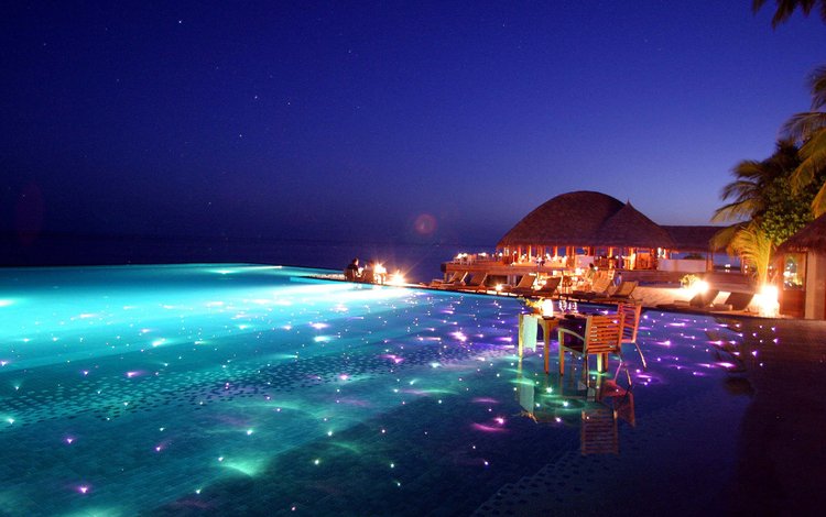 вечер, курорт, тропики, мальдивы, the evening, resort, tropics, the maldives