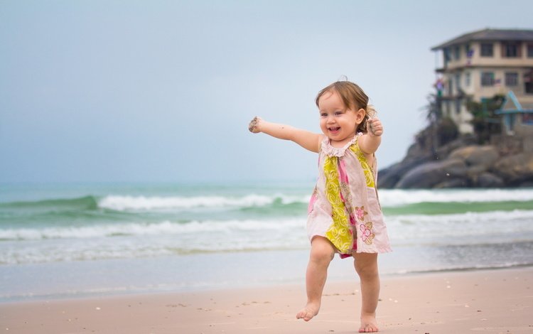 песок, devochka, malysh, пляж, дети, девочка, ребенок, малыш, смех, еще, sand, beach, children, girl, child, baby, laughter, more