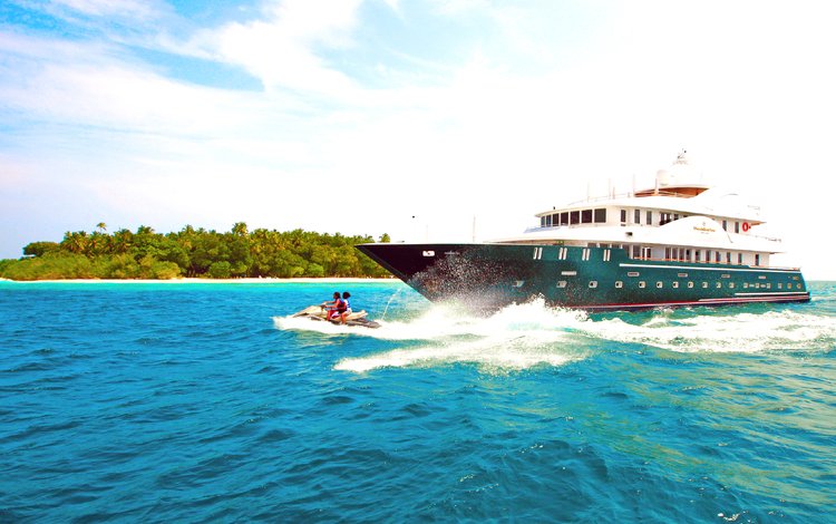 море, яхта, отдых, остров, тропики, мальдивы, sea, yacht, stay, island, tropics, the maldives