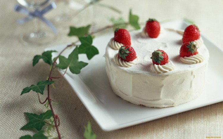 крем для торта, клубника, сладкое, торт, десерт, пирожное, cream cake, strawberry, sweet, cake, dessert