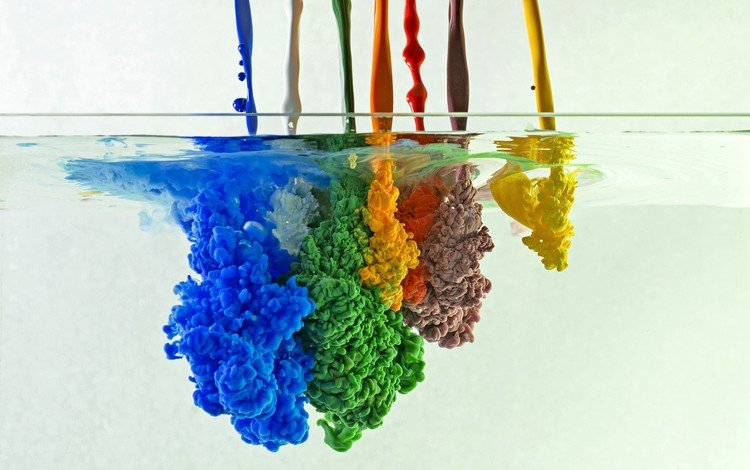 вода, краски, цвет, форма, water, paint, color, form