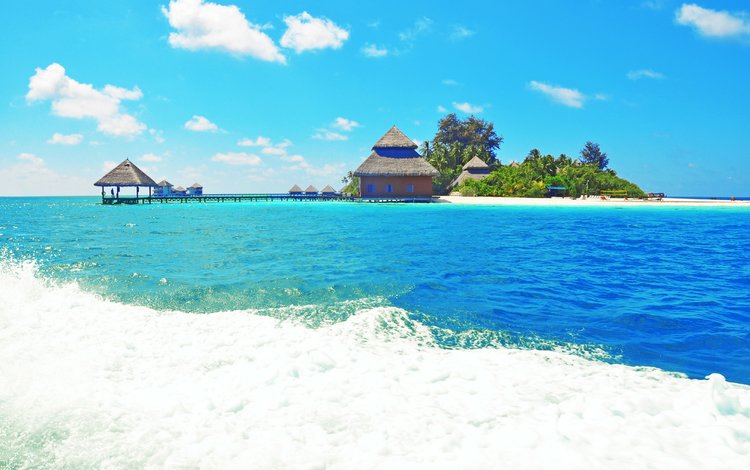 море, пляж, отдых, остров, бунгало, тропики, мальдивы, sea, beach, stay, island, bungalow, tropics, the maldives