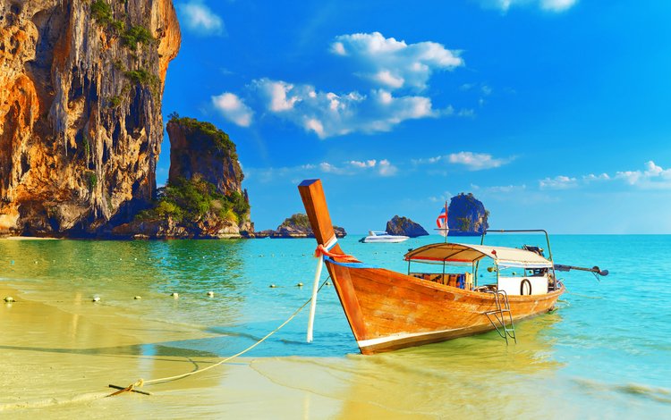 море, пляж, лодка, отдых, таиланд, тропики, sea, beach, boat, stay, thailand, tropics