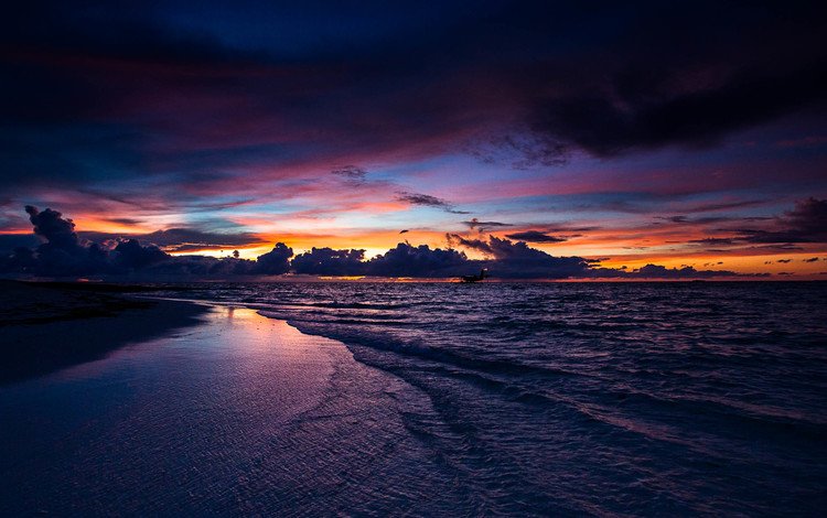 природа, закат, море, берегзакат, мальдивы .пляж, nature, sunset, sea, shore.sunset, maldives .beach