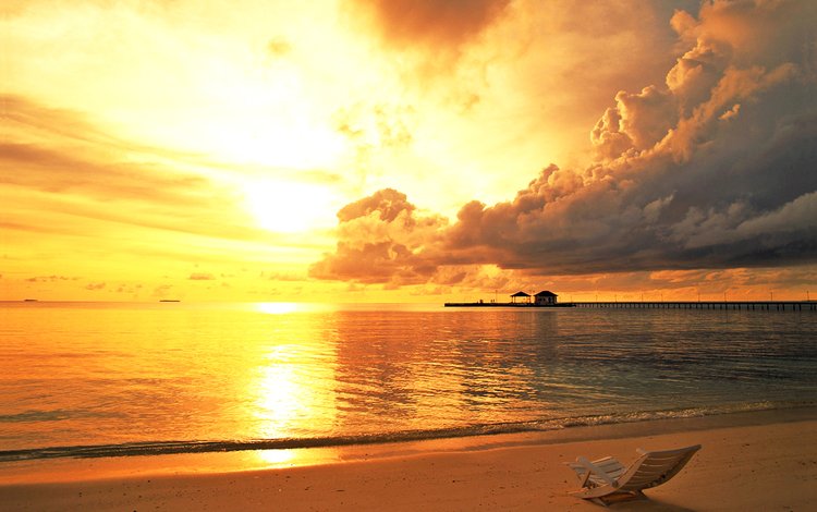 закат, море, пляж, отдых, тропики, мальдивы, sunset, sea, beach, stay, tropics, the maldives