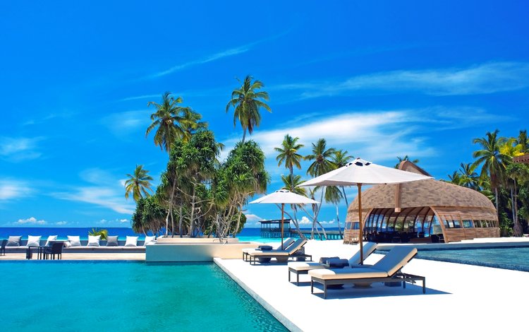 море, бассейн, отдых, курорт, тропики, мальдивы, sea, pool, stay, resort, tropics, the maldives