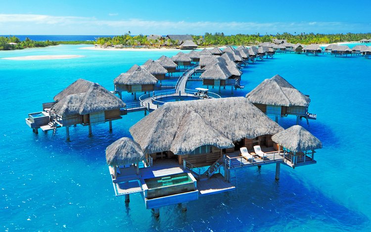 море, остров, курорт, бунгало, тропики, мальдивы, sea, island, resort, bungalow, tropics, the maldives