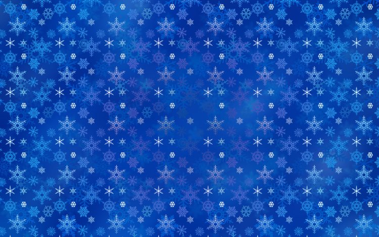 снежинки, синий фон, зимний узор, snowflakes, blue background, winter pattern