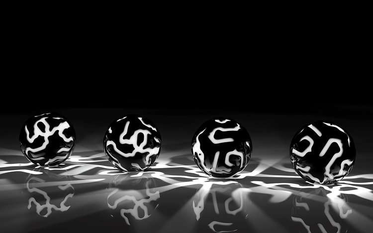 свет, шары, серый, узоры, поверхность, чёрно - белые, light, balls, grey, patterns, surface, black and white