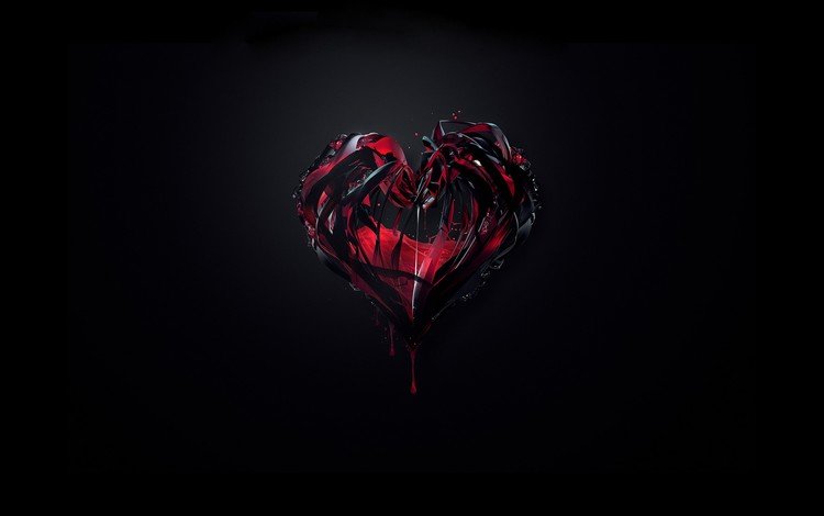 красивое, абстрактное, 3d сердце, beautiful, abstract, 3d heart