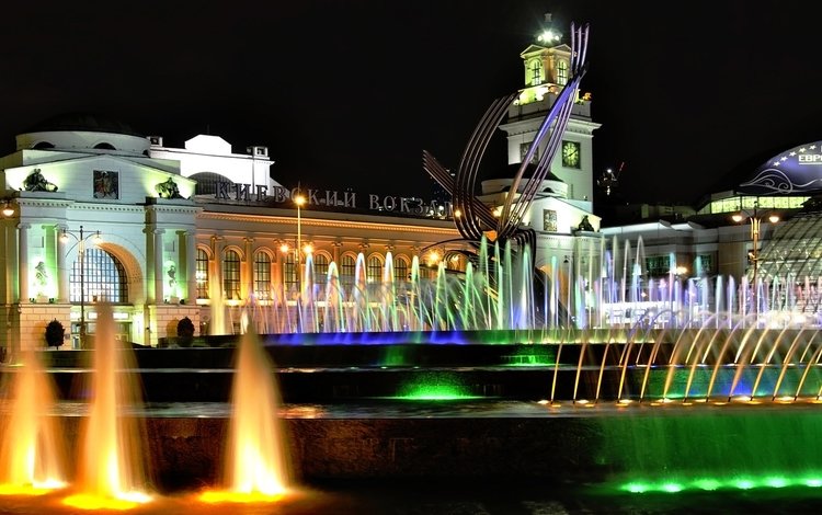 москва, фонтан, похищение европы, киевский вокзал, moscow, fountain, the rape of europa, kiev railway station