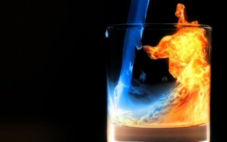 вода, огонь, стакан, water, fire, glass