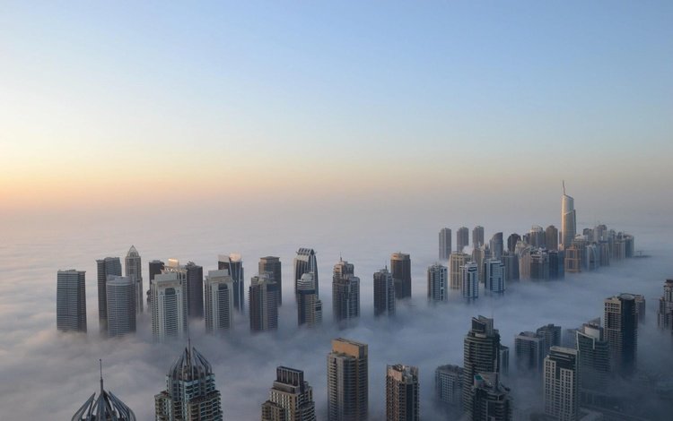 утро, туман, высота, небоскребы, прохлада, дубаи, morning, fog, height, skyscrapers, cool, dubai