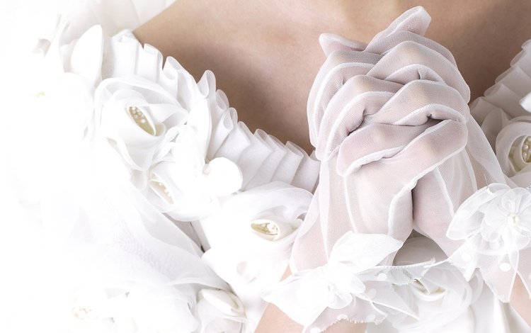 белые, руки, невеста, перчатки, white, hands, the bride, gloves