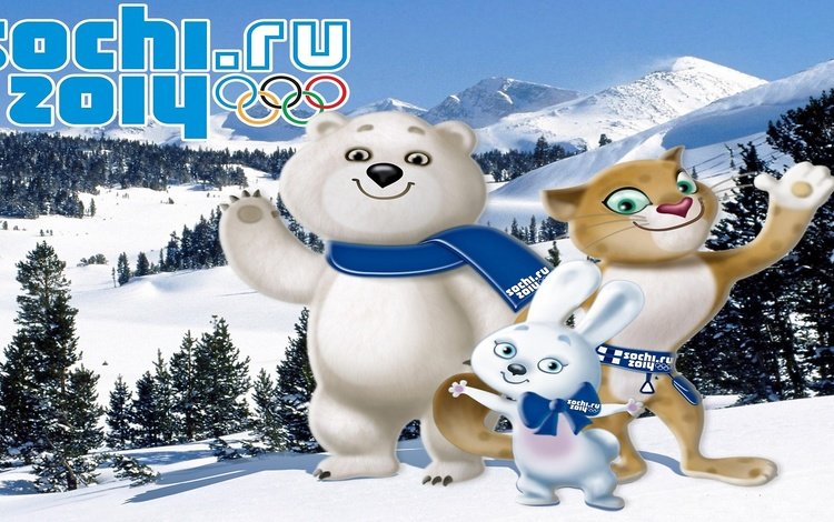 талисманы олимпиады 2014 в сочи, mascots of the olympic games 2014 in sochi
