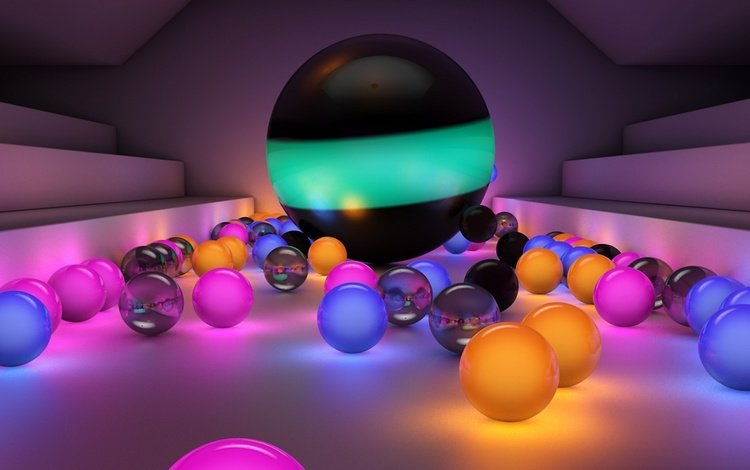 свет, шары, разноцветные, форма, шарики, светящиеся шары, light, balls, colorful, form, glowing orbs