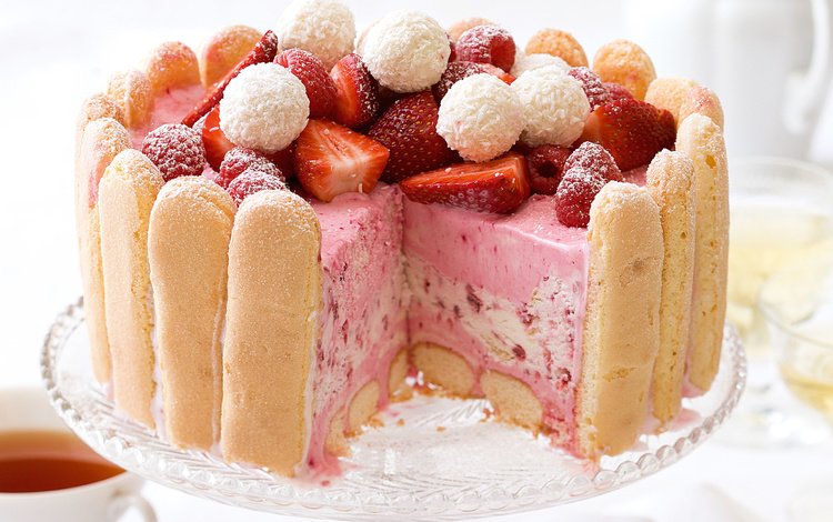 клубника, торт, десерт, пирожное, strawberry, cake, dessert