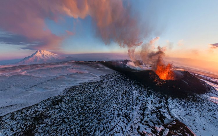 камчатка, извержение, вулкан, плоский толбачик, kamchatka, the eruption, the volcano, flat tolbachik