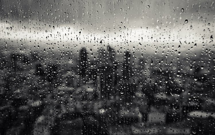 макро, капли, город, дождь, окно, стекло, macro, drops, the city, rain, window, glass