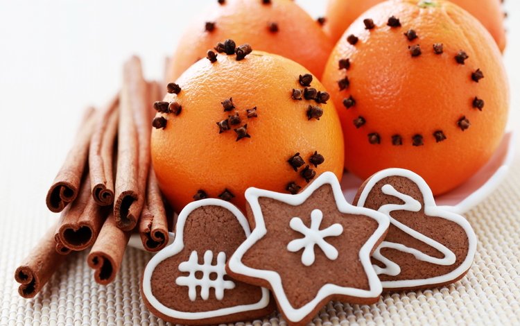 новый год, корица, апельсины, праздник, печенье, декорации, new year, cinnamon, oranges, holiday, cookies, the scenery