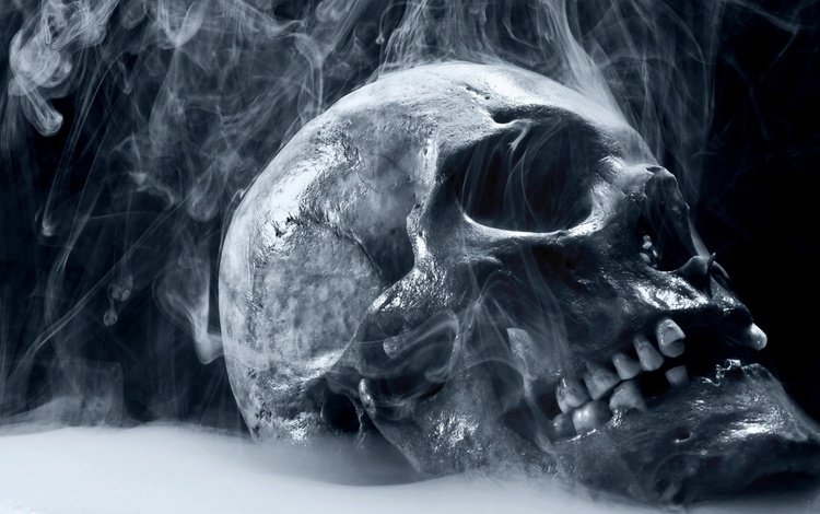 дым, череп, smoke, skull