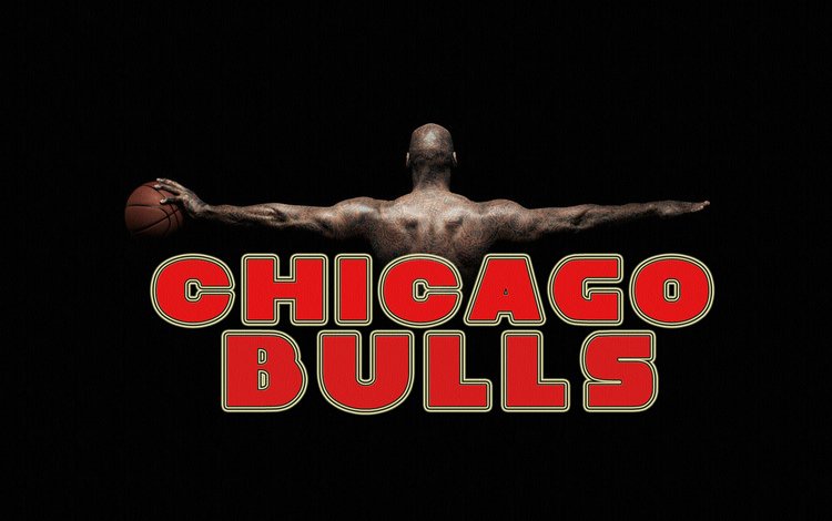 фон, черный, мяч, название, чикаго буллз, background, black, the ball, name, chicago bulls