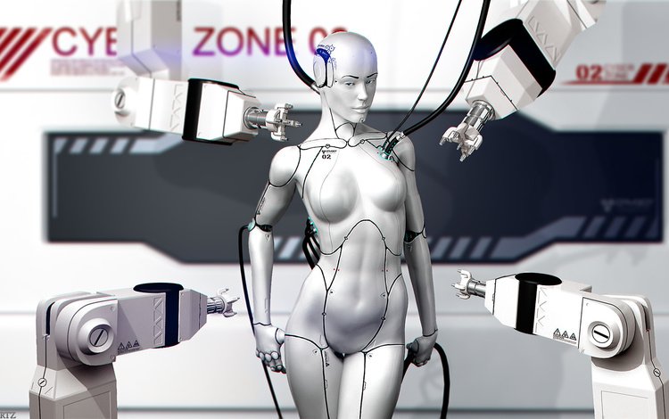 арт, провода, девушка, робот, андроид, киборг, rolf bertz, art, wire, girl, robot, android, cyborg