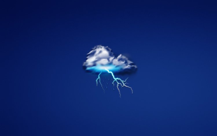молния, капли, дождь, туча, темноватый синий фон, тучка, lightning, drops, rain, cloud, dark blue background