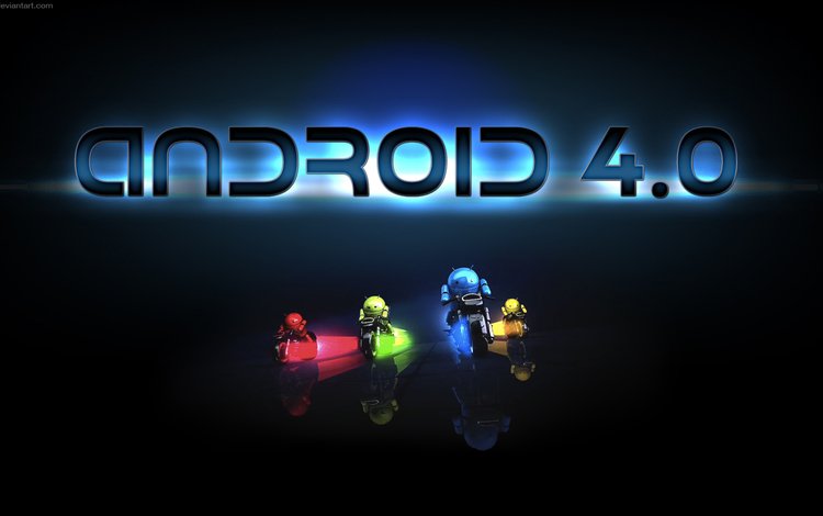 андроид, жёлтая, голубая, краcный, android 4.0, грин, android, yellow, blue, red, green