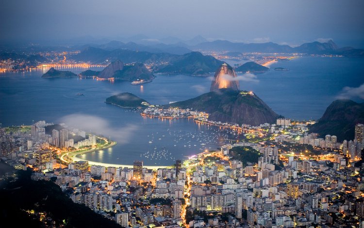 вечер, море, бразилия, рио-де-жанейро, the evening, sea, brazil, rio de janeiro